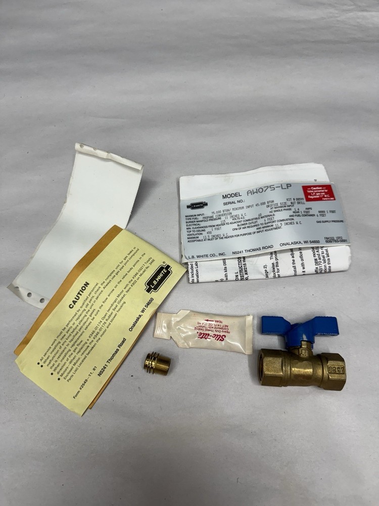 lb white aw075-lp valve NOS