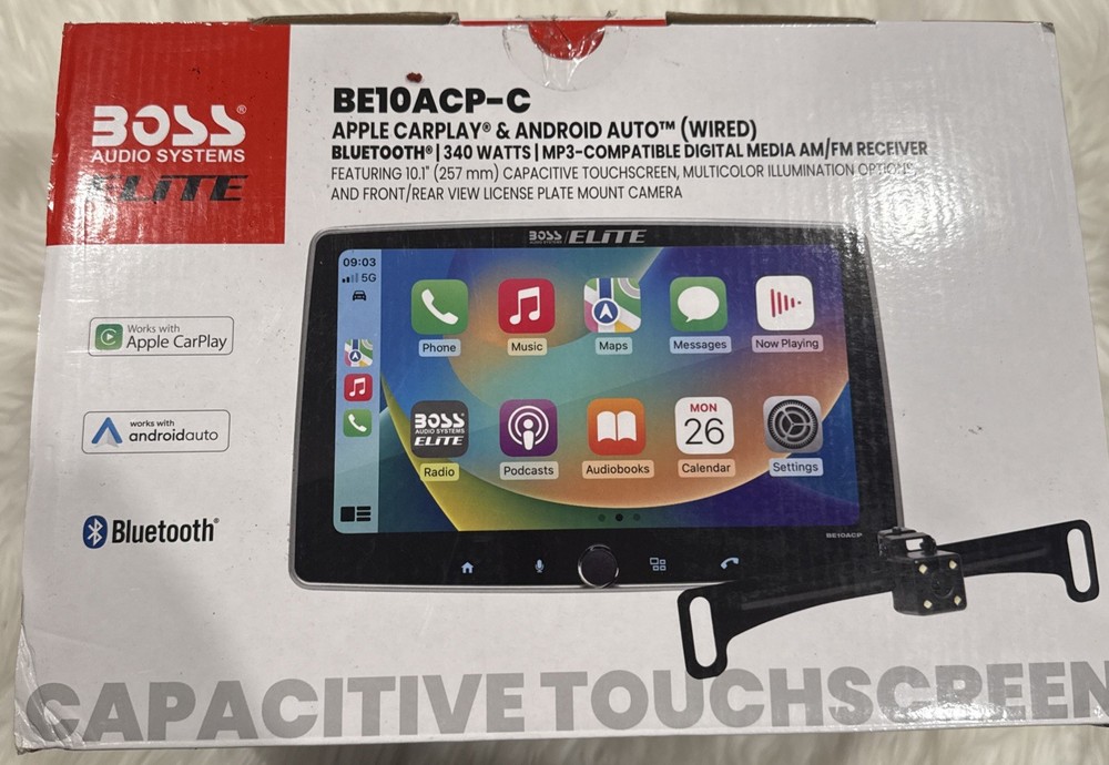 BOSS Audio Systems Elite BE10ACP-C Digital Multimedia Receiver + Backup Camera-O