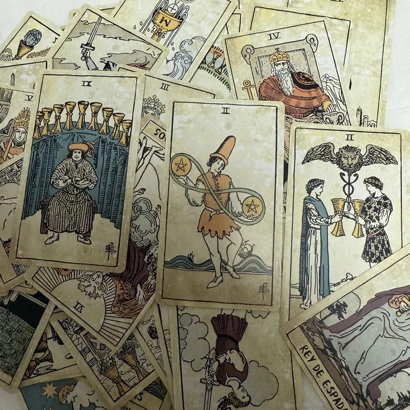 Vintage Spanish Tarot Deck 78 Cards Beginners Divination Oracle Game