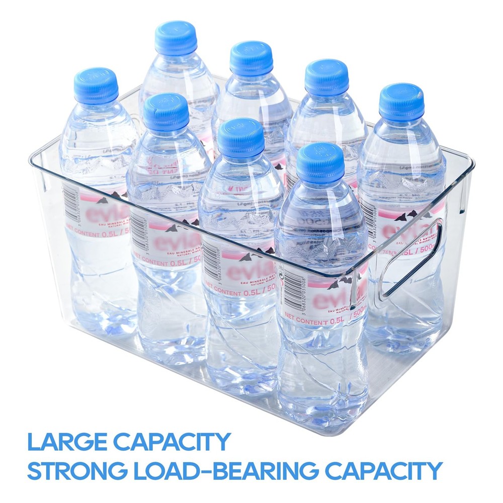 New Best JollyPack 4 Pack Clear Plastic Storage Bins, Pantry Organizers and with