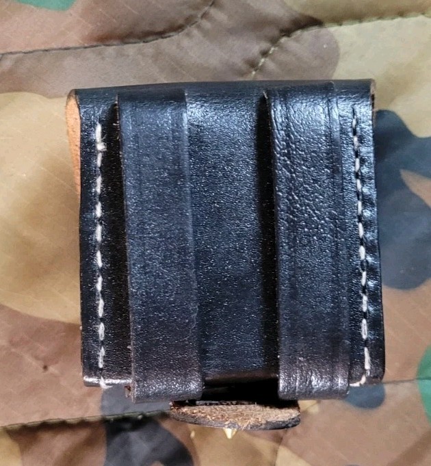 Muzzleloader Cap Or Ball Belt Pouch Black Leather Owb