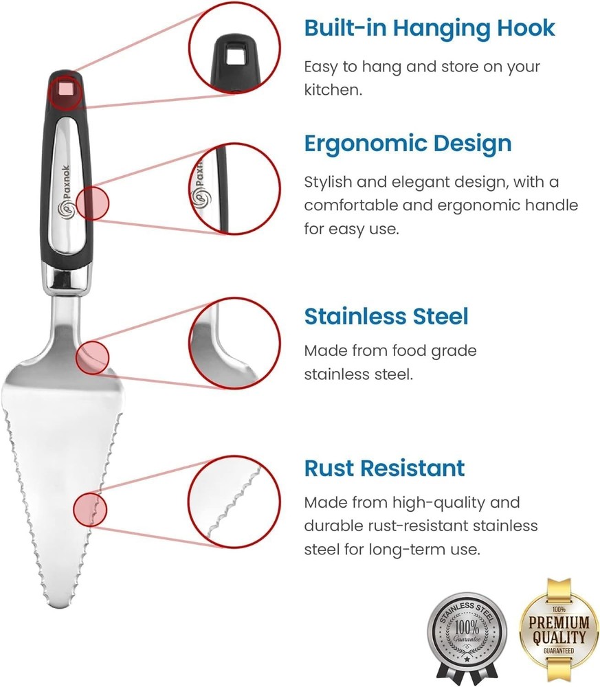 Cake Knife & Pie Server Set W/ Luxury Gift Box Kitchen Essentials Cake Cutter