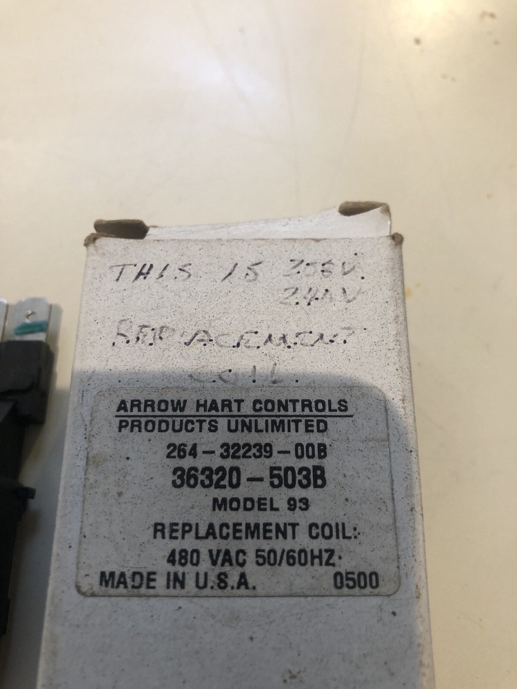 NEW Arrow Hart Controls Replacement Coil 264-32239-00B 36320-503B