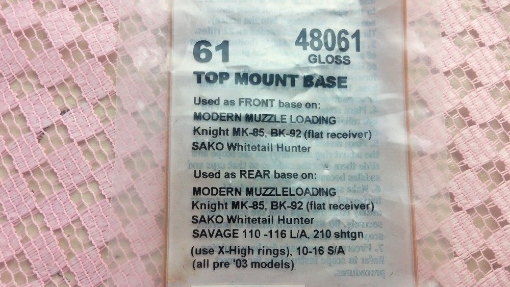 Weaver #61 (48061) Top Mount Base - Gloss Black #9