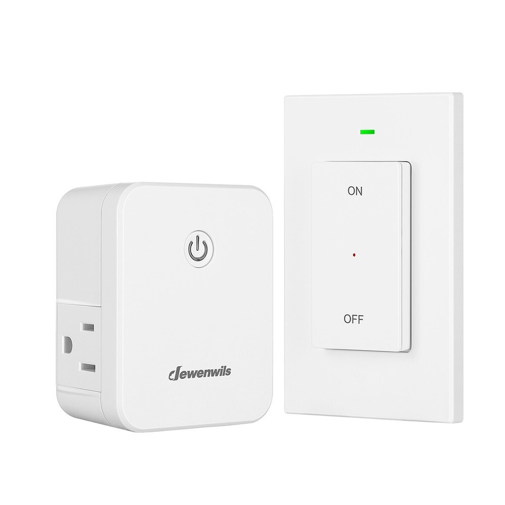 DEWENWILS Remote Control Outlet, Wireless Light Switch with 2 Side Outlets