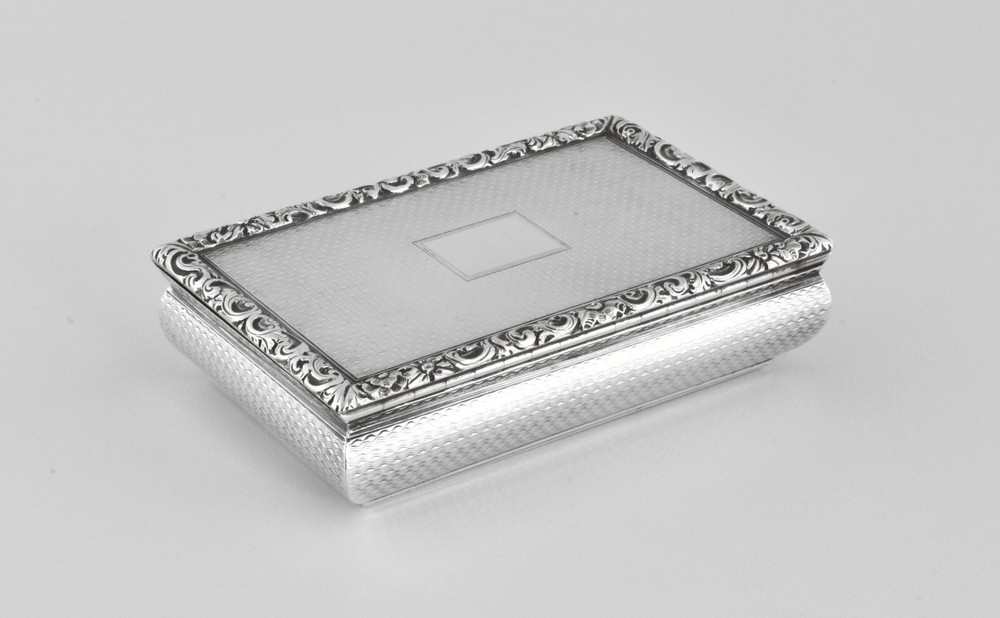 Antique William IV Scottish Solid Silver Large Snuff Box, (James Nasmyth, 1832)