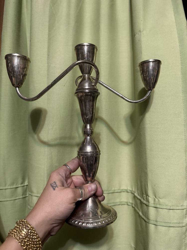 Sterling Silver Weighted Candlestick Set