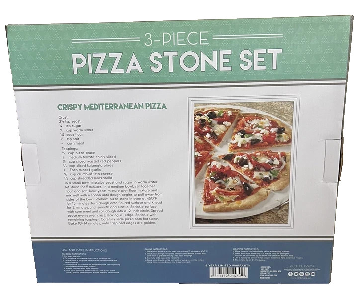 Nordic Ware 3 Piece Pizza Stone Set