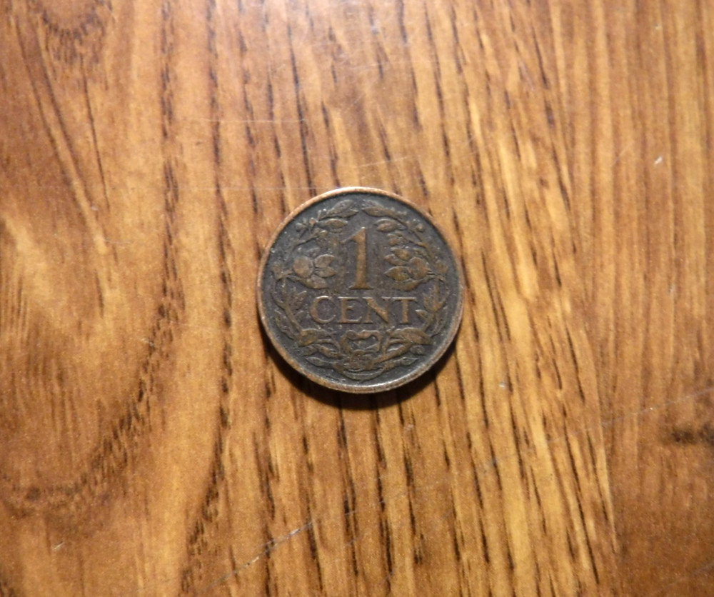 NETHERLANDS 1 CENT 1918 COIN (1031)