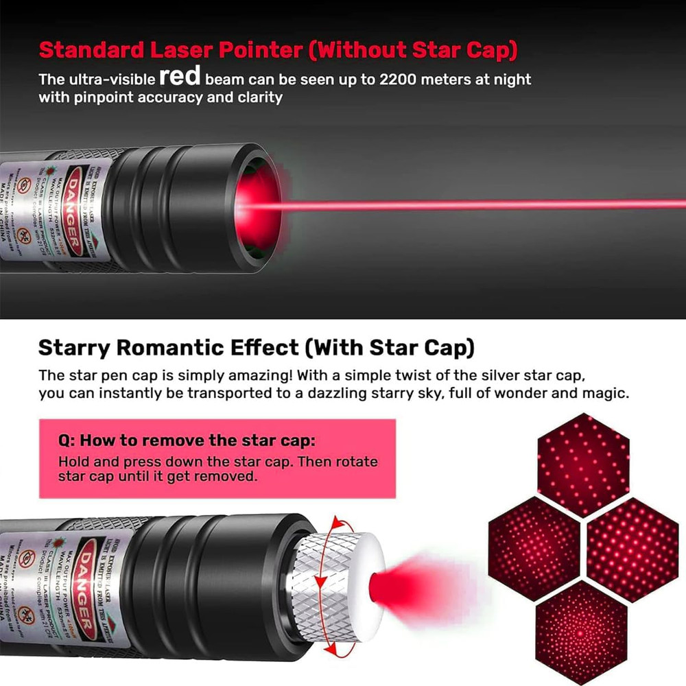 Red Laser Pointer USB Charging Office Teaching Flashlight Laser Pointer Cat Toy