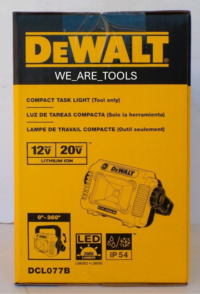 Dewalt DCL077B LED Compact Task Light 12V & 20V Work Spot Light MAX Tool LED