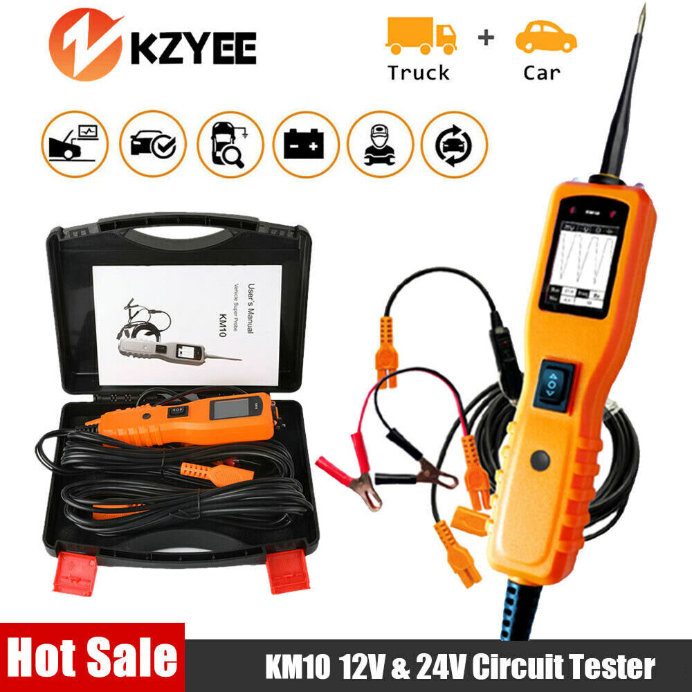 KZYEE KM10 Circuit Tester PowerScan Electrical System Diagnostic Tool 12V & 24V