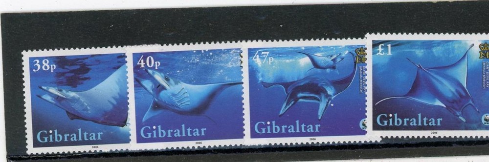 Gibraltar 2006 Fish Scott# 1037a-d Mint LH