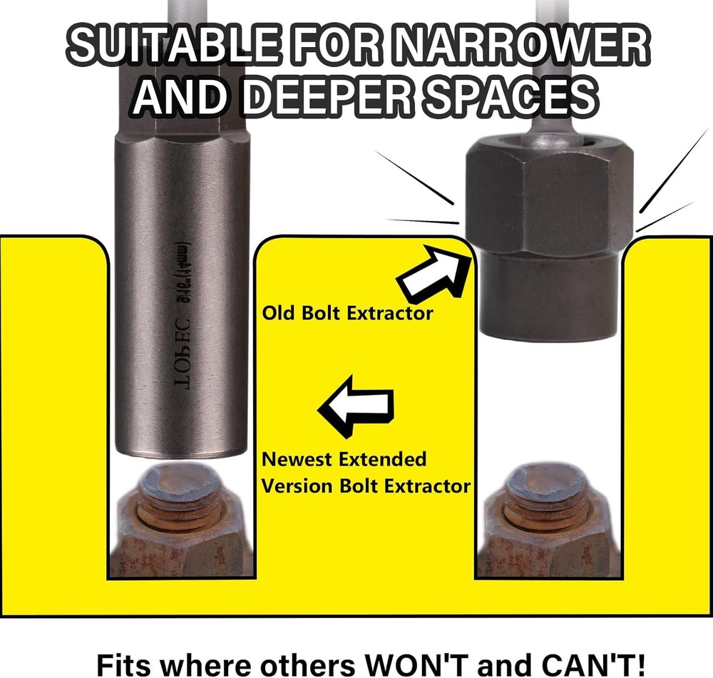 Topec 5-Piece Spiral Type Deep Extractor Set, Spark Plug One Size, 5pcs