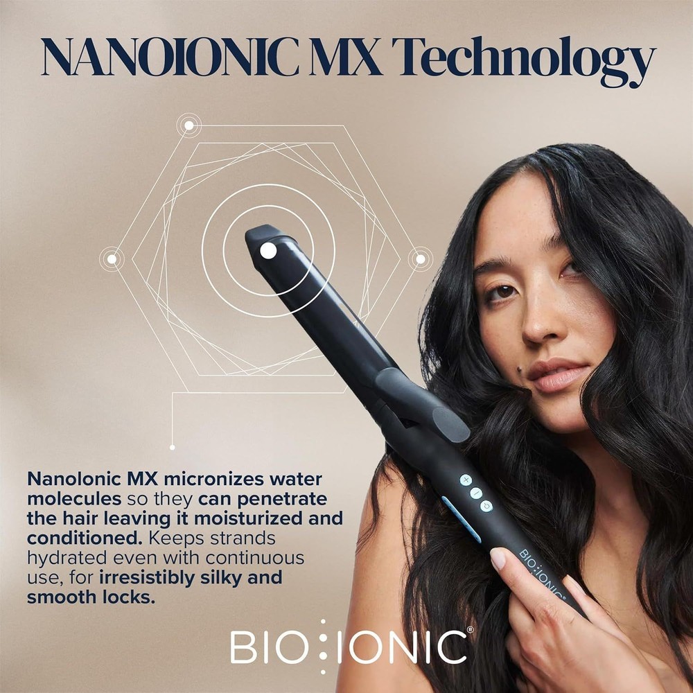 Bio Ionic Long Barrel Styler Curling Iron 1.25in - Black