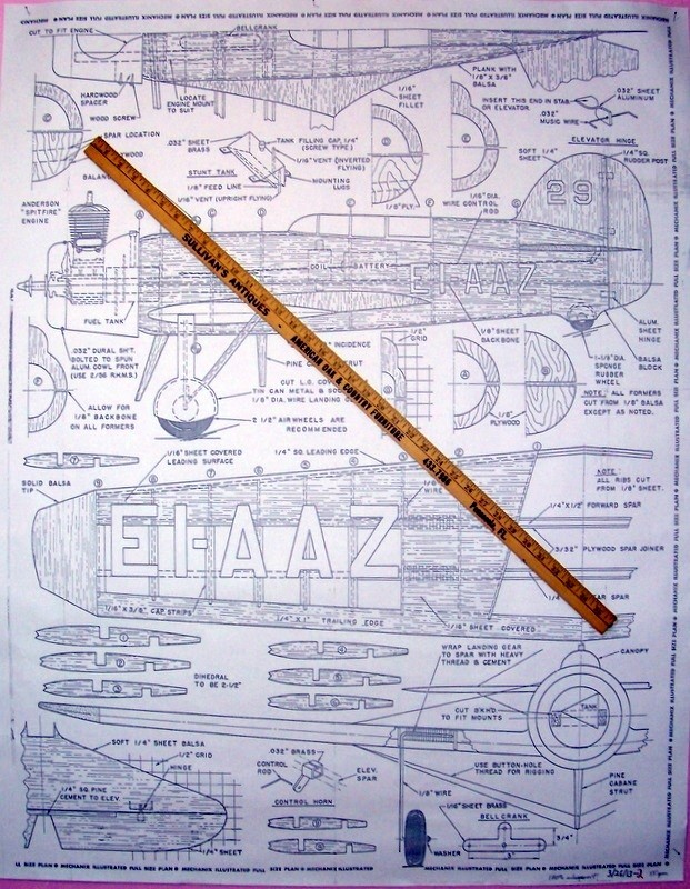 BELLANCA FLASH PLAN + CONSTRUCTION ARTICLE to Build 56" UC Scale Stunt Model