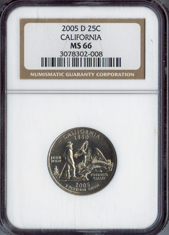 2005-D California Quarter NGC MS66 Business Quality