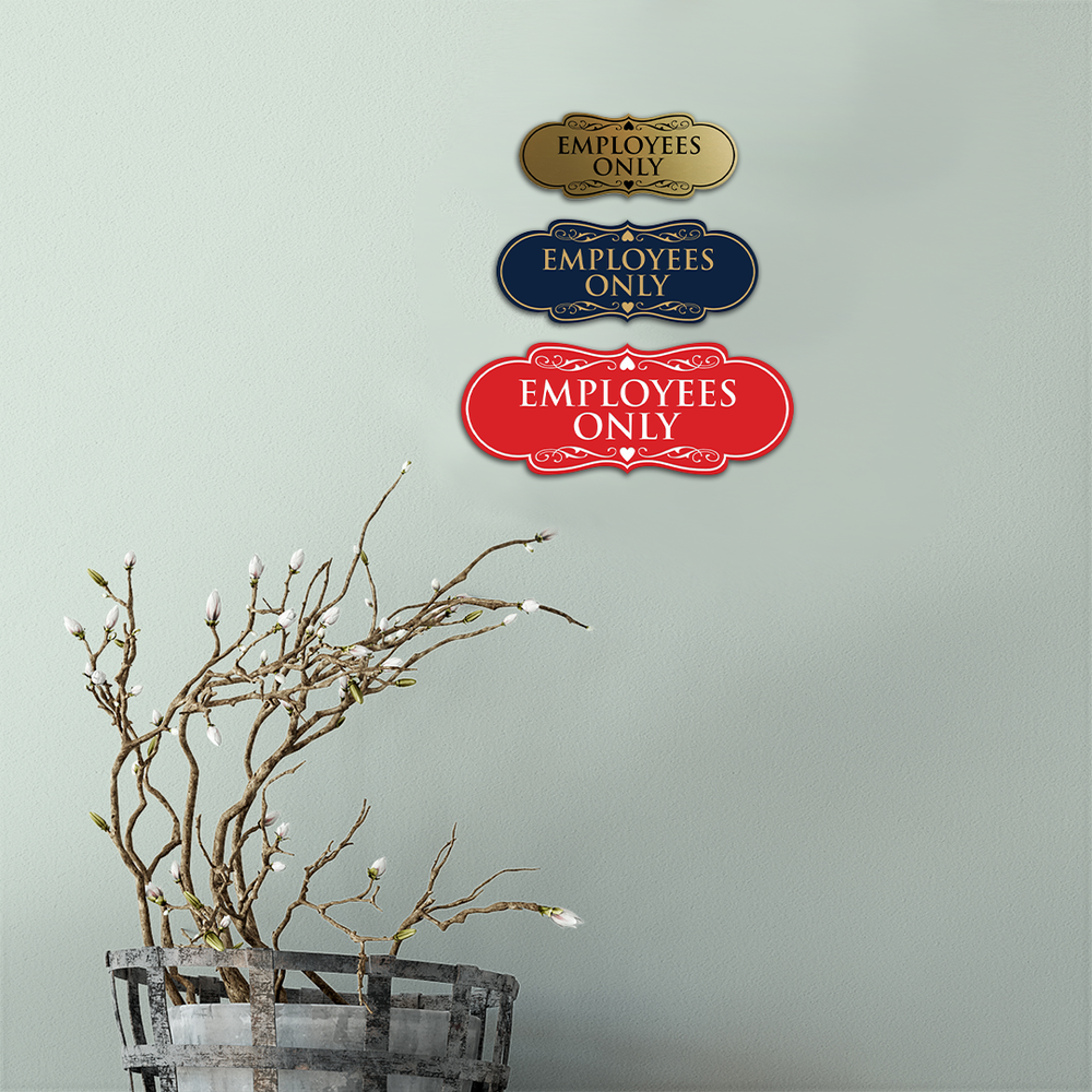 Designer Employees Only Sign