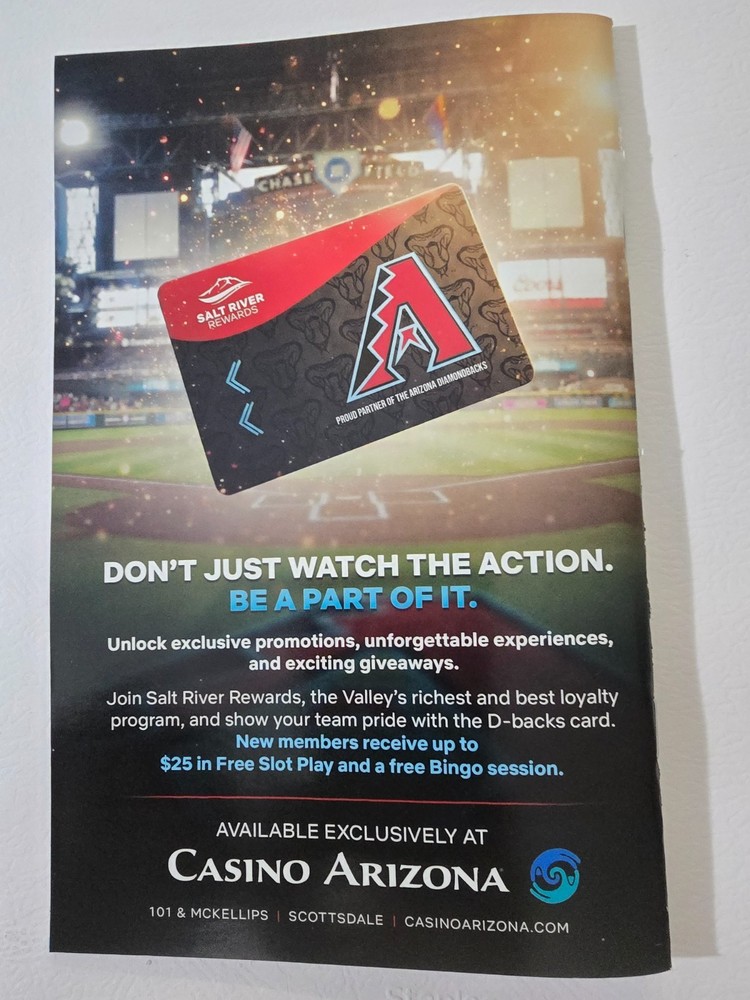 2026 Diamondbacks Dbacks Insider Program Magazine #1 Gallen, Carroll, Marte