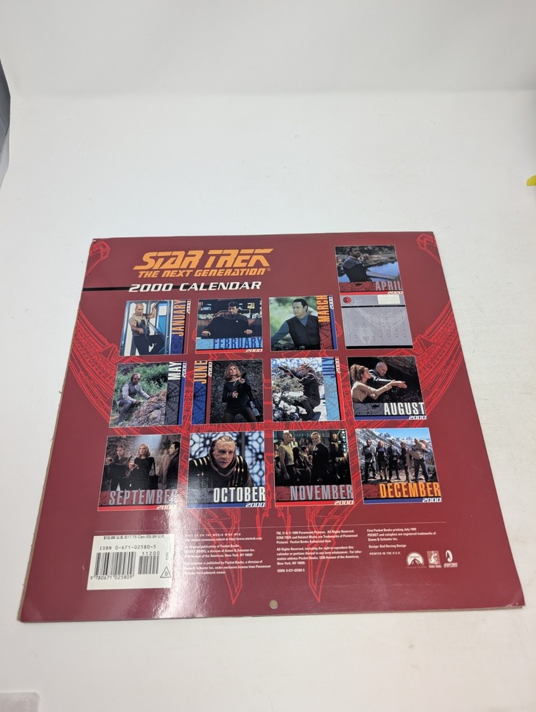 Star Trek Next Generation 2000 Calendar