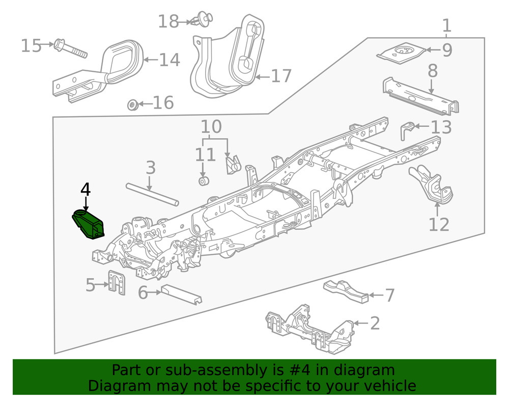 Genuine GM Passenger Side Radiator Upper Bracket 84082821