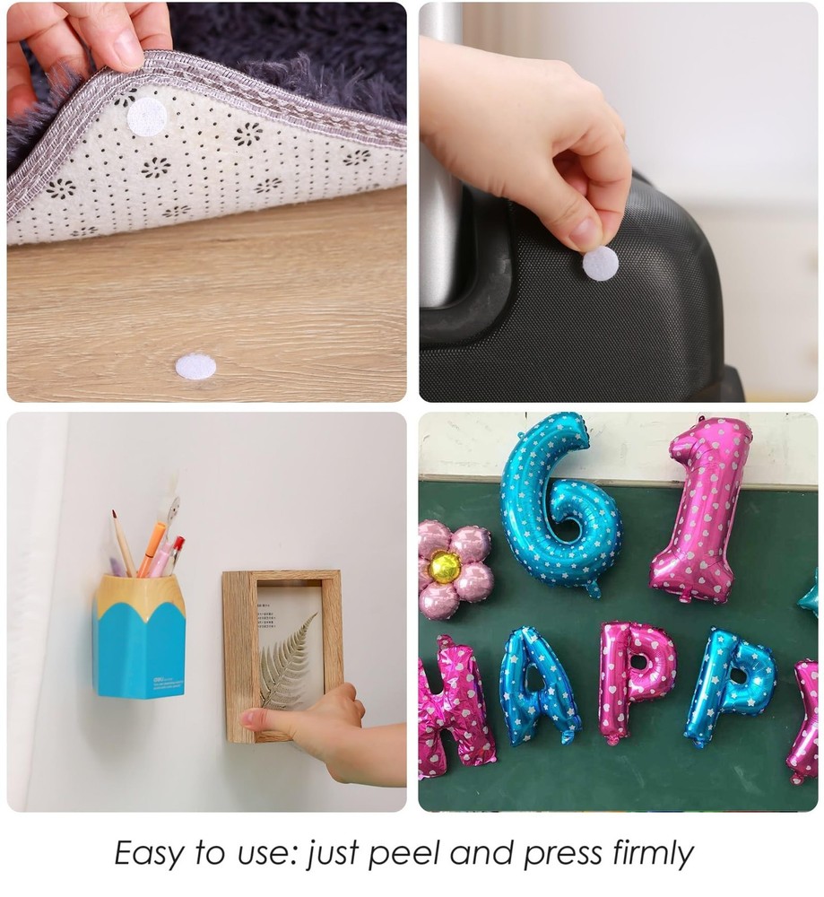 0.59inch Diameter Hook and Loop Fastener Self Adhesive Round Sticky Sticker