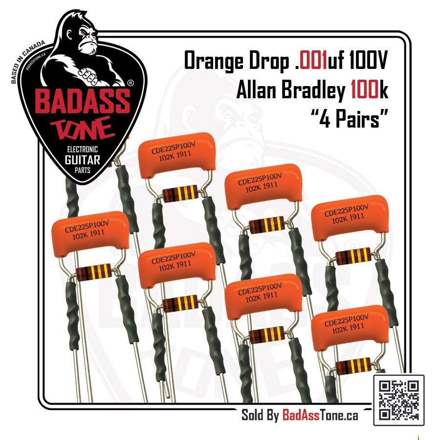Treble Bleed - Orange Drop .001uF & Allen Bradley 100k Resistor