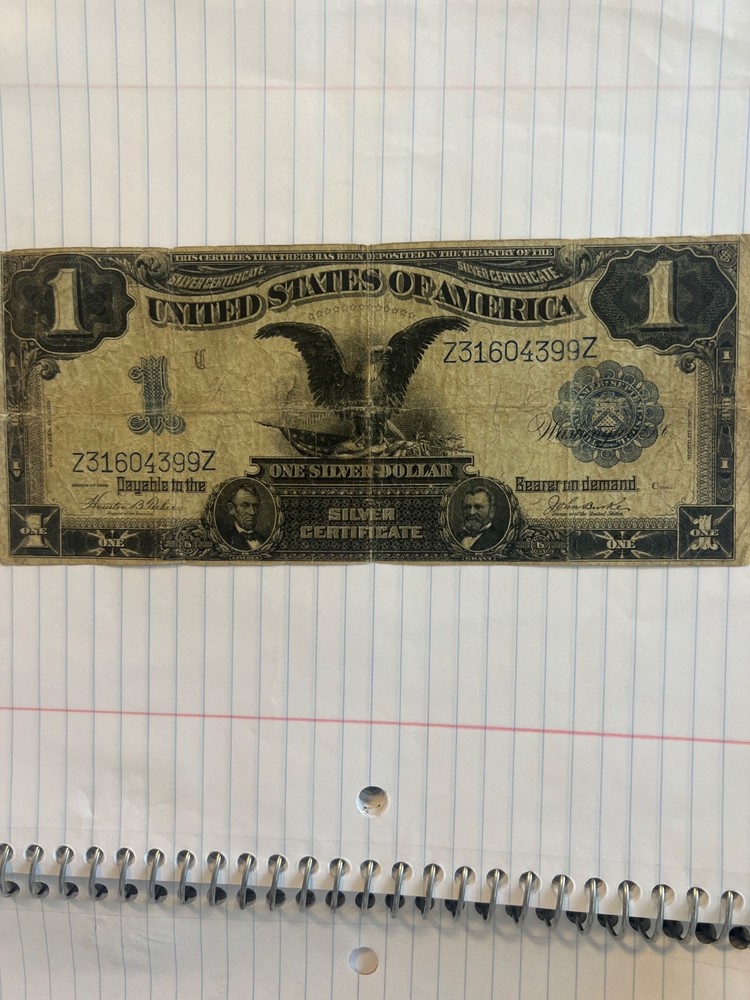 1899 $1 DOLLAR BILL BLACK EAGLE SILVER CERTIFICATE H Series