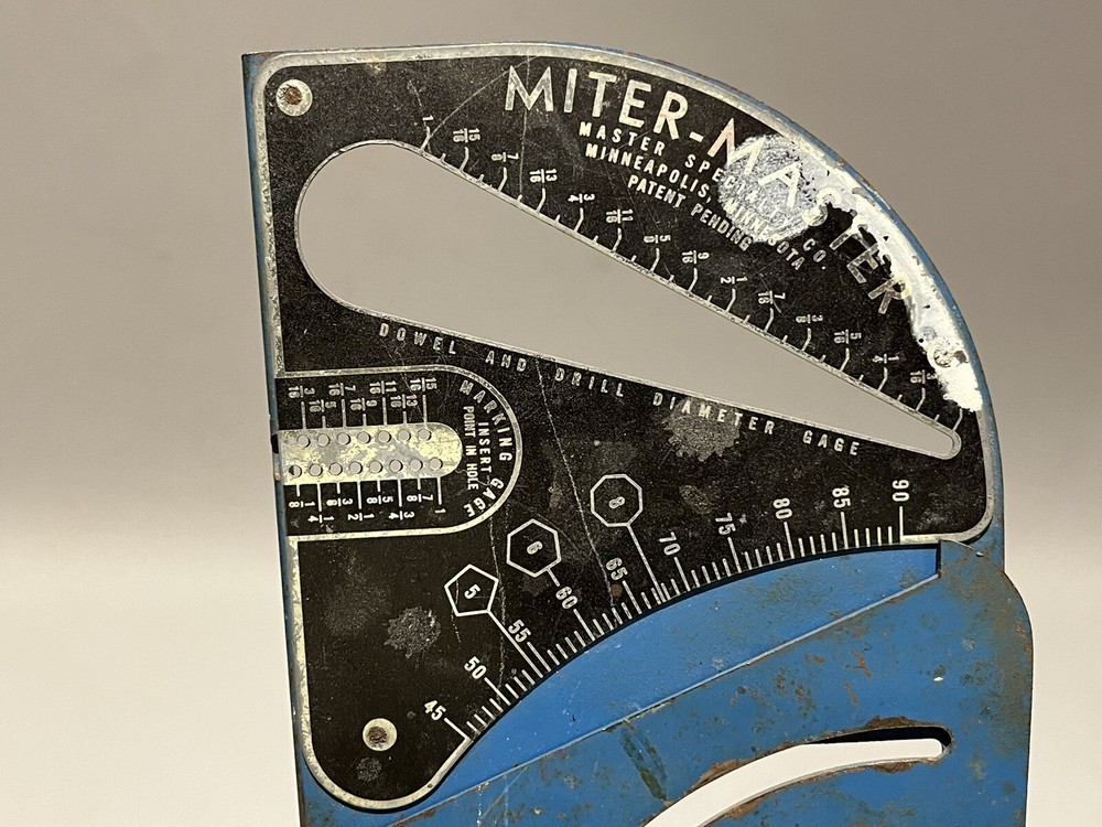 Vintage MITER-MASTER SPECIALITY Dowel & Drill Diameter Marking Angle Gage