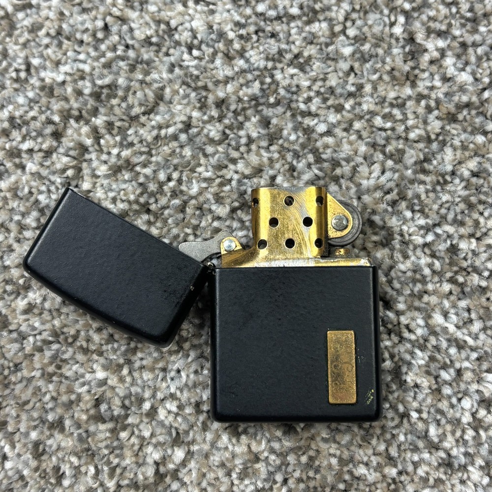 1996 Engraved Zippo Lighter Black and Gold Initials JGB