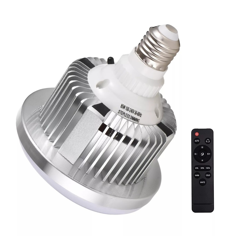 85W LED Photography Bulb, Adjustable 3000K-6500K, E27, with Remote Control