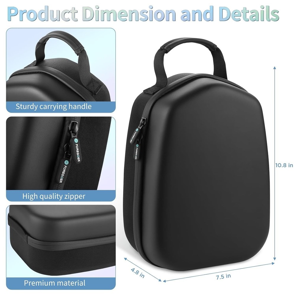 Travel-Ready VR Carrying Case for Quest 2/3 - Includes Lens Protector & Storage