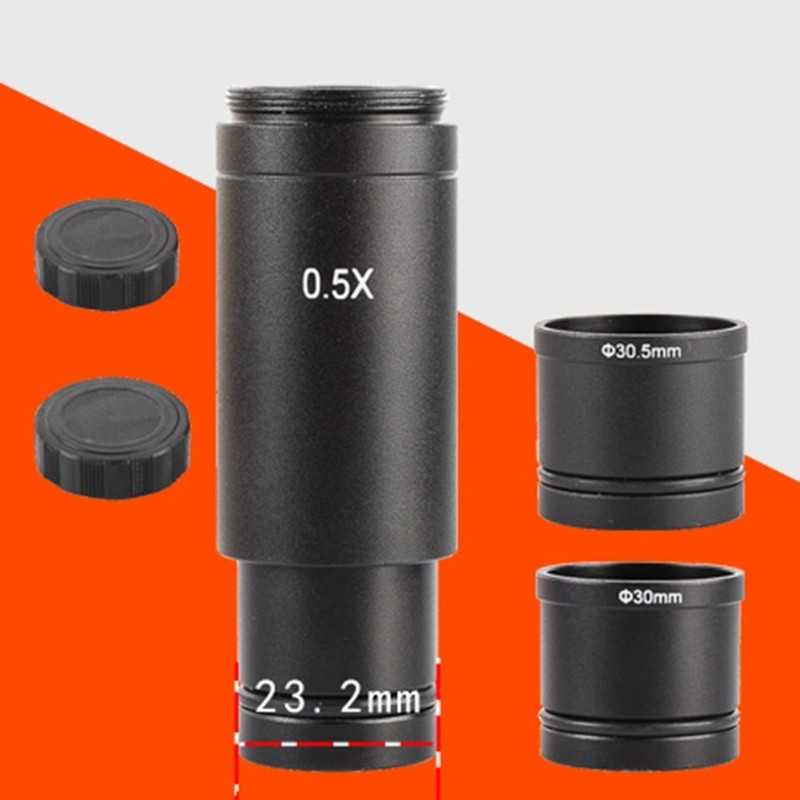 0.5X C Mount Microscope Adapter CCD Camera Eyepiece Lens for Trinocular Camera