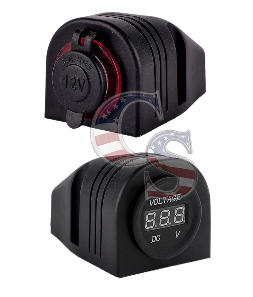 1 Hole Tent Base Panel USB Socket/Voltmeter/Power Socket Holder Car Truck Boat