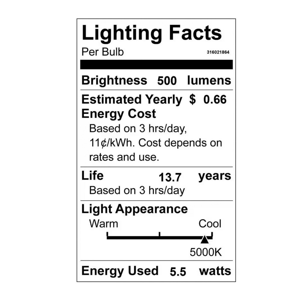 Eco-Smart LED B11 60W Equivalent Daylight Vintage Edison Bulbs (3-Pack)