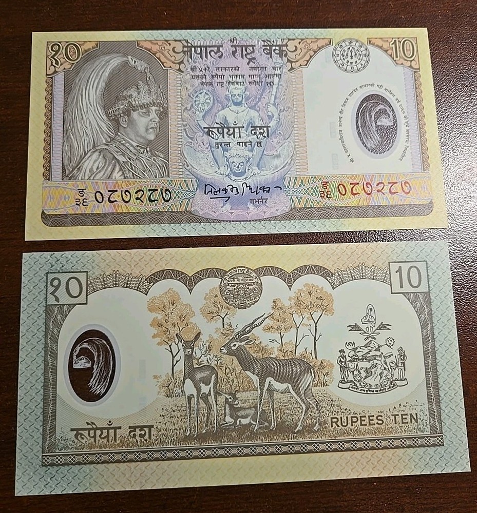 2005 Nepal P54 10 Rupees Banknote Polymer  UNC