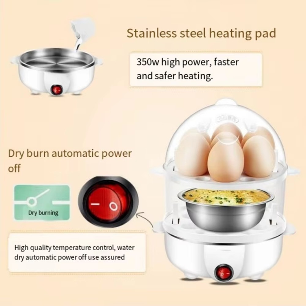 Electric Egg Cooker Boiler Maker Soft Medium or Hard Boil Layer Egg Maker3503