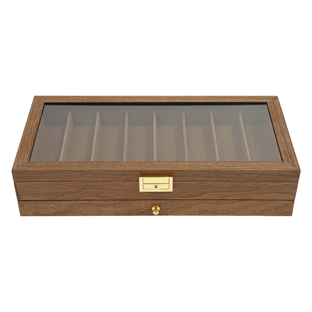 Knife Display Case, Knife Storage Box, 2-Tier Knife Display Case Organizer