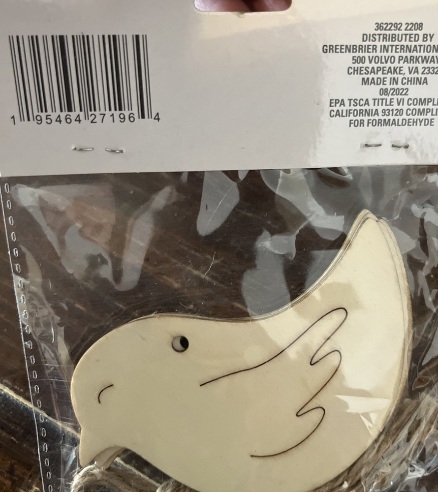 Craft Chalkboard Ornaments – Birds 5 Piece