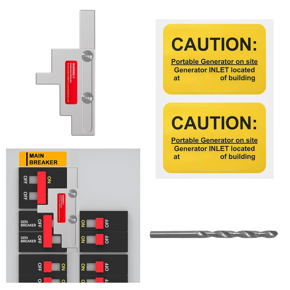 Generator Interlock Kit Compatible with Bryant 150 or 200 Amp Main Breaker Panel