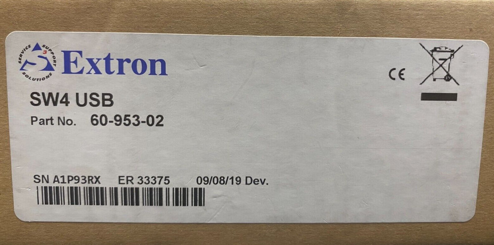 Extron SW4 USB - USB Switcher - Four USB | P/N: 60-953-02