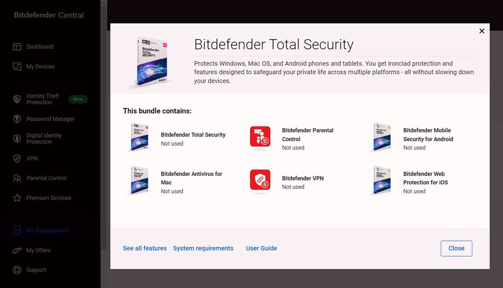 Bitdefender Total Security 2025 - 2 Years 10 Devices (Windows, MAC, Android)