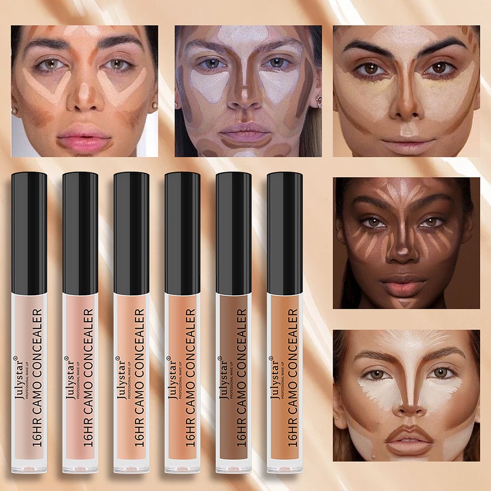 6pcs Liquid Full Coverage Concealer Makeup Dark Circles Acne Blemish Corrector