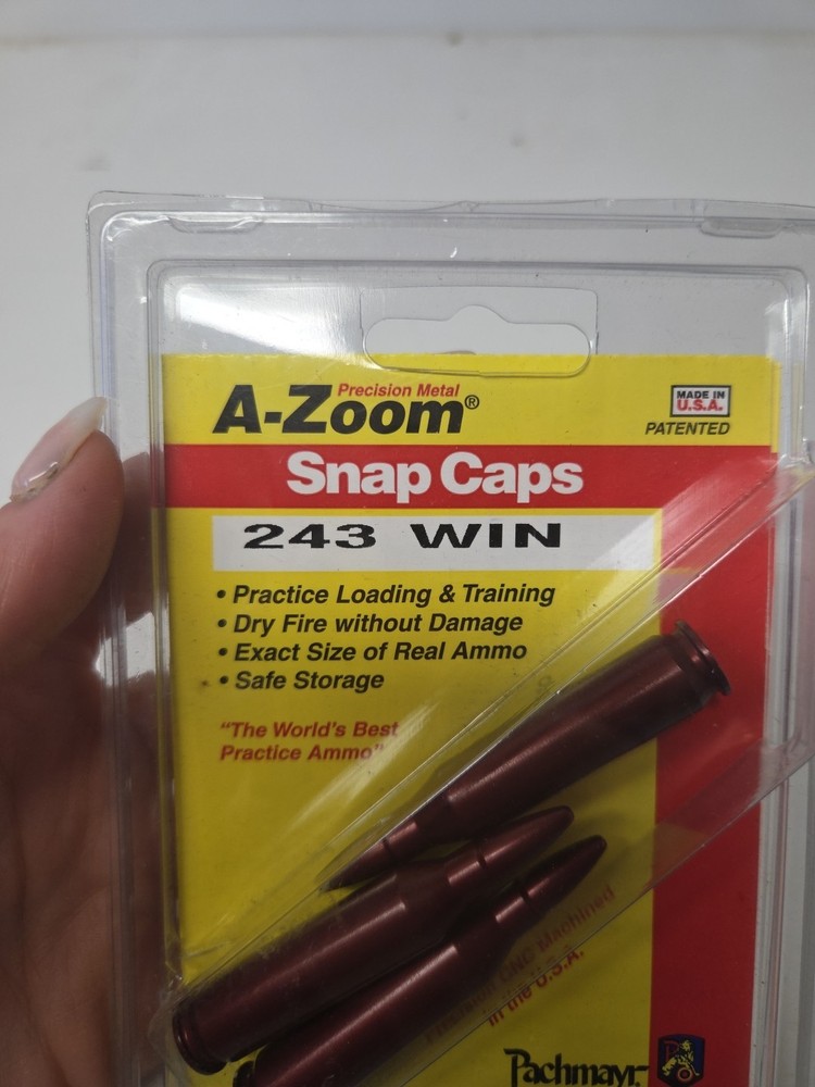 (3) A-Zoom .243 Win Snap Caps In Packaging