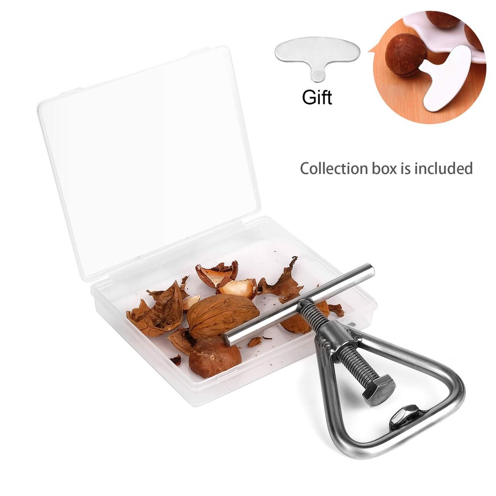 Anwenk Nut Cracker Black Walnut Cracker Stainless Steel Pecan Cracker