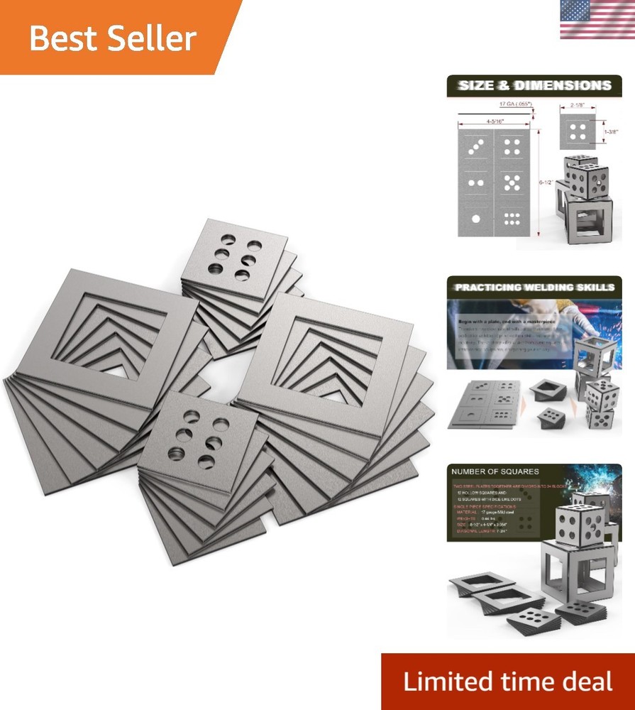 Versatile 14 Gauge 24-Piece Welding Practice Kit - Perfect for Skill Development