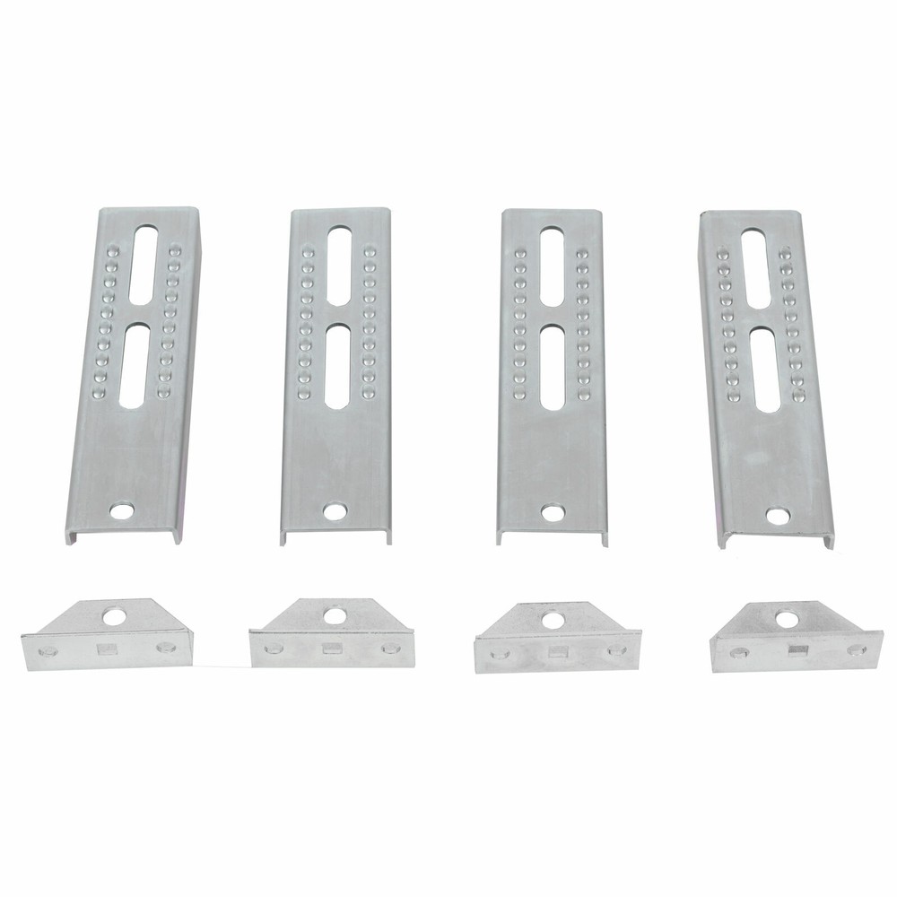 8PCS 10" Tall Galvanized Boat Trailer Vertical Bunk Board Brackets Bolster