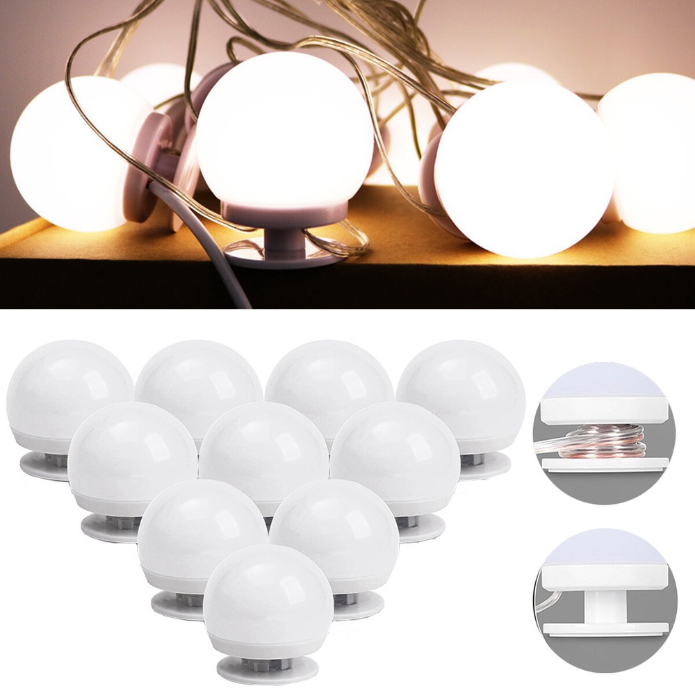 Hollywood Led Vanity Lights Strip Kit, with 10 Dimmable Light Bulbs
