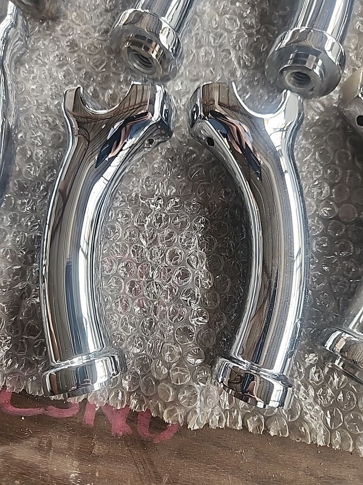 6"Harley Chrome Handlebar Risers Duece Style2000-UP FXST/Custom Use Mid-USA41050