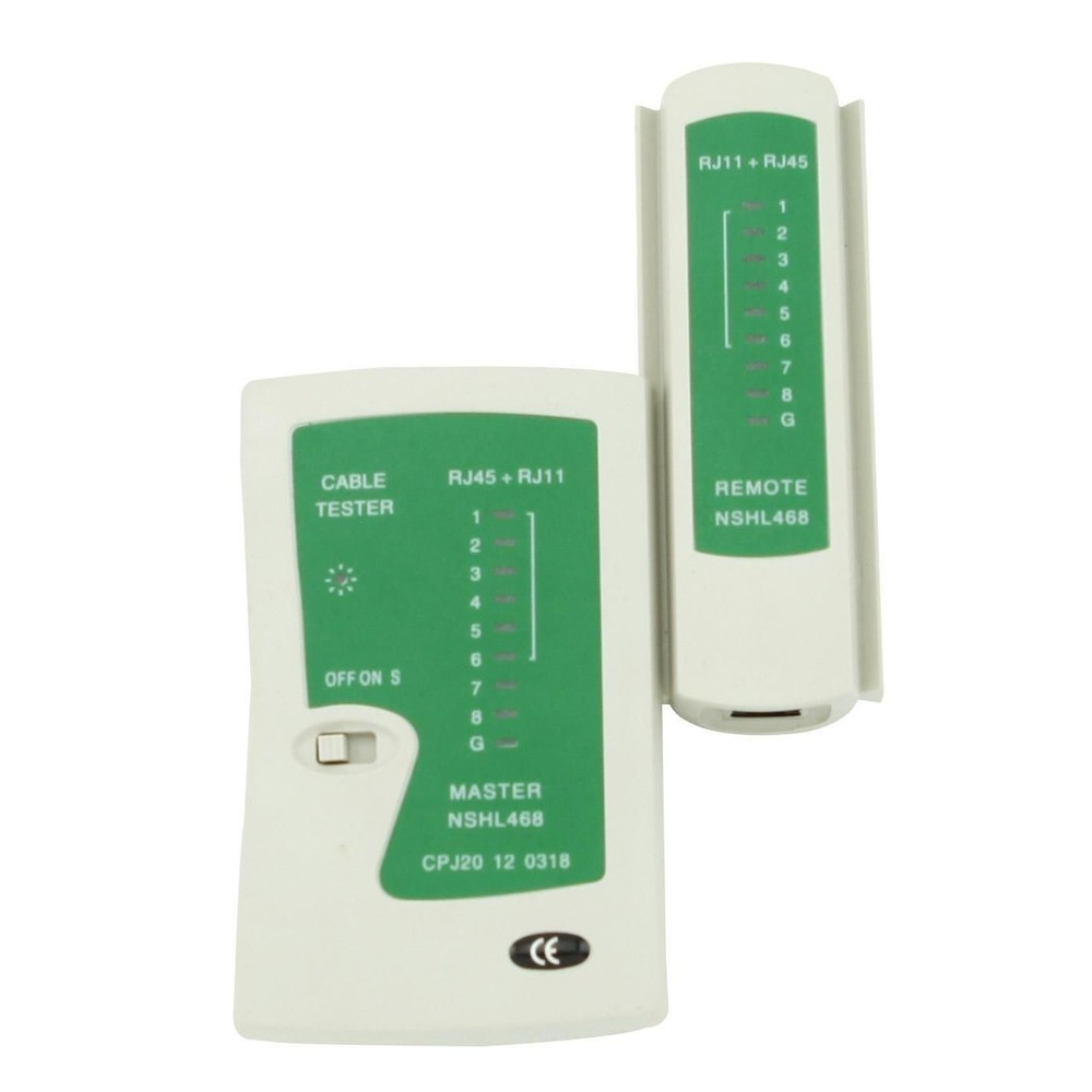 Cable Tester +Crimp Crimper +100 RJ45 CAT5 CAT5e Connector Plug Network Tool NEW